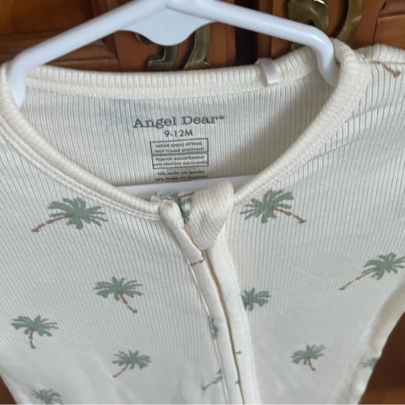 NWT Angel Dear Modal Rib Fabric Palm Tree Print Footie Pajama - Picture 2 of 8